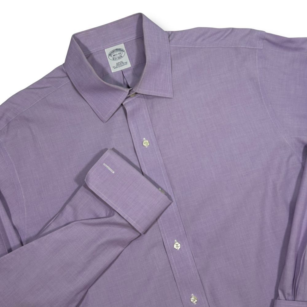 Brooks Brothers Slim Fit Non-Iron All Supima Cotton Dress Shirt 16 1/2-33